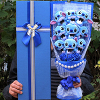 Buket bunga boneka kucing buket bunga sabun kotak hadiah buket bunga kartun hadiah Hari Valentine grosir