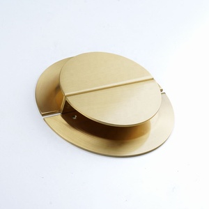 Semicircular mango de lujo latón media luna de la manija del Gabinete de muebles de dormitorio cocina hardware perillas y tira - Product Image 2