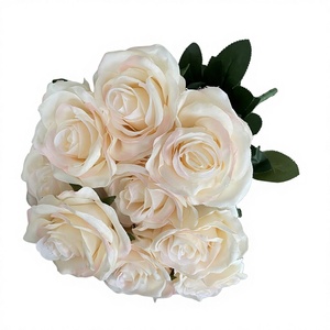 Rose Artificiali in Seta Stile Europeo, 10 Grandi Rose per Matrimoni, <span class=keywords><strong>San</strong></span> <span class=keywords><strong>Valentino</strong></span>, Lauree, Decorazioni per la <span class=keywords><strong>Casa</strong></span> - Product Image 2