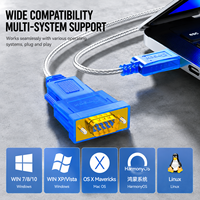 Cable Adaptador USB a RS232, Blindaje Trenzado, Cubierta de PVC, Chip FT232, Convertidor USB DB9 para PC, Laptop y Equipos Industriales