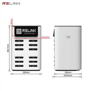 Station de charge empilable Relink CS-S12 à 12 emplacements |   Charge rapide |   Type-C/Micro USB |   Batterie externe partagée à usage commercial - Product Image 4