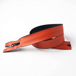 Suministro Directo de Fábrica # 5 # Cremallera de nailon impermeable de 8 hilos con extremo abierto de PU/TPU/PVC, cremallera impermeable de material resistente. - Product Image 1