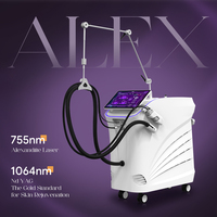 Machine d'épilation au laser Alexandrite professionnelle 755 nm 1064 nm, laser Nd Yag à impulsions longues à double longueur d'onde pour la beauté médicale
