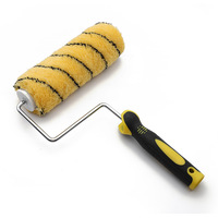 Vente en gros, longue tige chromée robuste de 8mm de diamètre, 18mm, motif de tigre, cadre de cage à 5 fils, rouleau de peinture, brosse