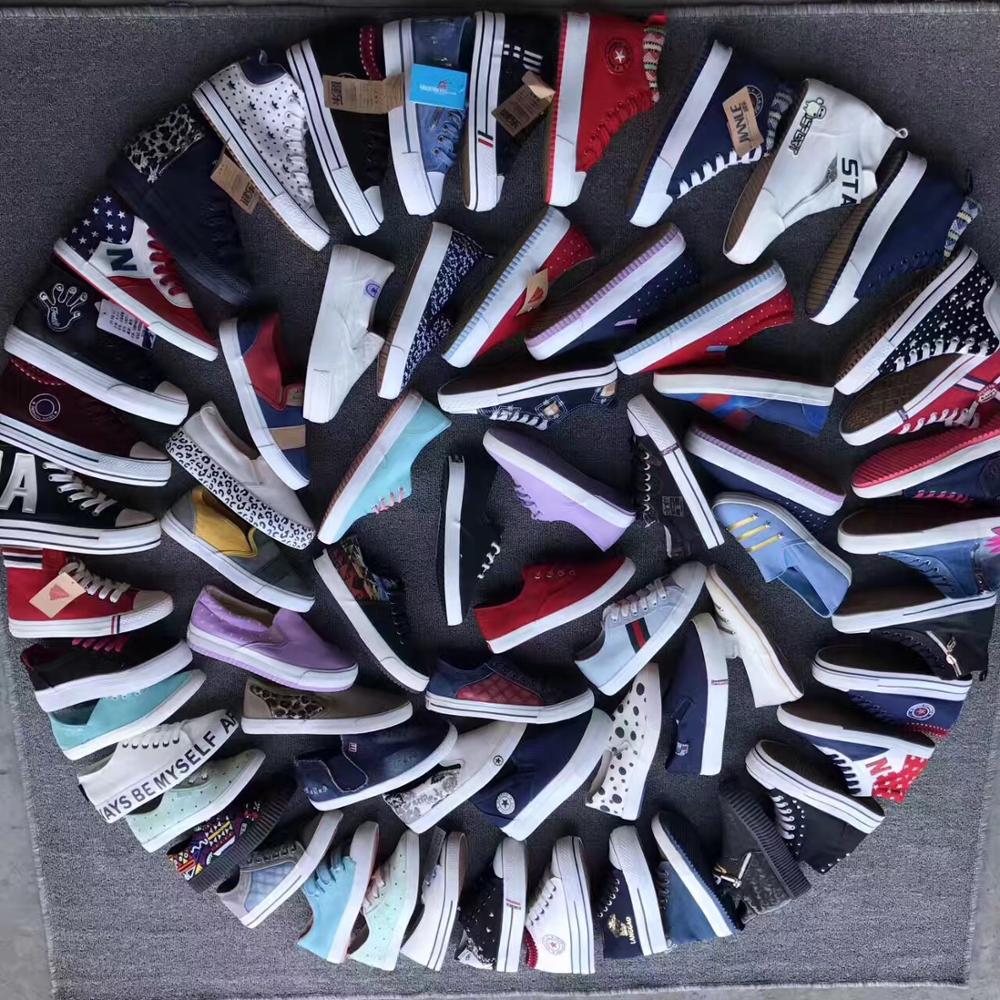 Индивидуальная Женская Смешанная Вулканизированная парусиновая обувь, повседневная обувь, в наличии