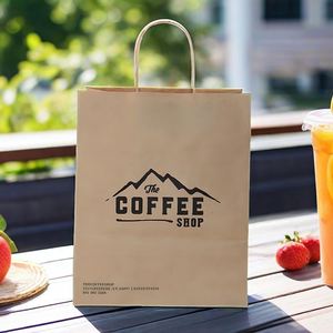 Sacs en papier personnalisés pour plats à emporter, biodégradables, durables et au design compatible avec la marque - Product Image 6