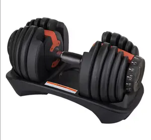Conjunto de halteres ajustáveis ferro fundido equipamento de ginástica para treinamento de levantamento de peso livre 24kg 52.5lbs 40kg 90lbs