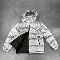 Vestes d'hiver en duvet de canard pour hommes, logo brodé personnalisé, fermeture éclair, vente en gros