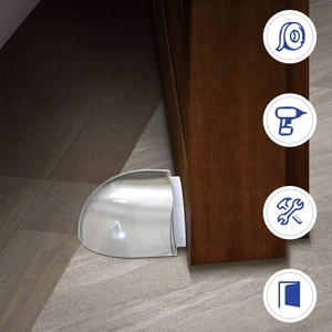 Transparent Rubber No-Drill <b>Door</b> Stopper Self-Adhesive Wall Protectors Shock-Absorbing Floor Wall Buffers Eco-Friendly - Product Image 1
