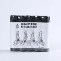 Sacs poubelles personnalisés avec logo, durables, thermoscellables, à cordon, faciles à nouer, jetables, pour la maison et la cuisine, en HDPE