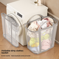 Panier à linge pliable de grande capacité pour le rangement des vêtements à la maison, panier à linge mural pour salle de bain
