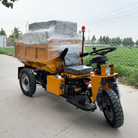 Mini Camión Volquete de 60V y 2500kg para Operaciones de Construcción y Minería, Motor Eléctrico de Tres Ruedas, Caja de Cambios, Rodamientos