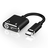Bestseller 2-in-1 Typ-C zu 3,5mm Klinkenadapter USB-C zu 3,5mm Kopfhörer- und Ladeadapter für Smartphones
