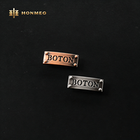 HONMEO OEM ODM Étiquette métallique personnalisée en alliage de zinc pour vêtements, jeans, chaussures et sacs, avec logo