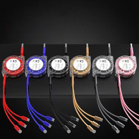 Logo personnalisé universel rétractable 3 en 1 multi multiple 3-en-1 câble de chargement USB pour Iphone et pour Android