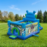 Château Gonflable Extérieur Pirate avec Toboggan Combiné pour Enfants et Adultes