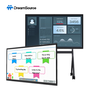 กระดานอัจฉริยะแบบอินเทอร์แอคทีฟสำหรับโรงเรียน กระดานไวท์บอร์ดแบบอินเทอร์แอคทีฟสำหรับการศึกษา ระบบสัมผัส IR ความละเอียด 4K ขอบอะลูมิเนียม จอแบน - Product Image 1