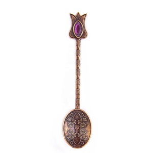 Cuchara de Café y Té de Diseño Otomano, Color Cobre - Product Image 1