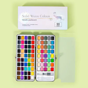 Ensemble de peinture à l'aquarelle Keep Smiling, peintures à l'aquarelle pour enfants, peintures à l'aquarelle semi-permanentes célèbres, ensemble de peinture à l'aquarelle de 128 couleurs pour enfants - Product Image 5