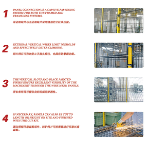 <span class=keywords><strong>METALTEC</strong></span> Vallas enmarcadas de seguridad para máquinas básicas y fuertes 6 'de altura Montaje rápido - Product Image 6