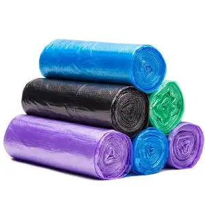 100 pièces/5 rouleaux sac à ordures ménage Portable épais noir, couleurs gilet jetable sac de rangement déchets poubelle sac à ordures chine