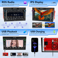 Autoradio MP5 BQCC 7 pouces avec écran LED IPS, CarPlay sans fil, Android Auto, FM AM RDS BT, lecteur DVD multimédia coloré, stéréo pour Opel