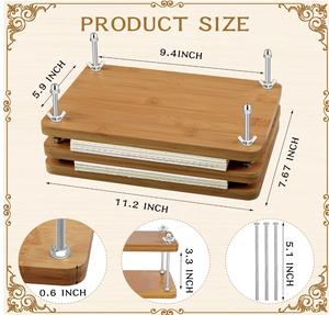 Presse à livres en bois gravée personnalisée <span class=keywords><strong>pour</strong></span> la <span class=keywords><strong>reliure</strong></span> Presse à papier de qualité supérieure - Product Image 3