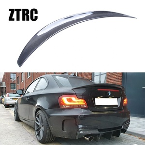 For 1series E82 Coupe Sedan P Style Real Carbon Fiber Rear Spoiler Trunk Wing 2007-2013 Not for M - Product Image 1