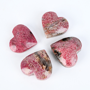 Chất lượng cao hình trái tim đá tự nhiên đánh bóng thạch anh đá quý pha lê rhodonite hình trái tim cho món quà - Product Image 3