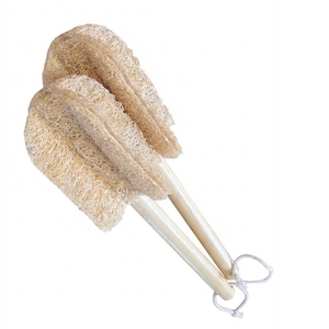 แปรงทำความสะอาดแก้วและถ้วย KB Eco Life รุ่น KB15 แบบมือถือ 4 ใบมีด ด้ามไม้ ขนแปรงใยบวบธรรมชาติ นุ่ม ไม่ทำให้เกิดรอยขีดข่วน ทำความสะอาดง่าย - Product Image 1