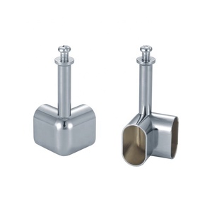 Rail de garde-robe en alliage de zinc suspendu Tube de rail de vêtements prend en charge les supports d'extrémité - Product Image 6