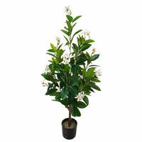 Arbre artificiel en pot à fleurs d'oranger, plante à fleurs d'agrumes pour la décoration intérieure de la maison, de l'hôtel, du bureau, aménagement paysager intérieur, vente en gros d'usine