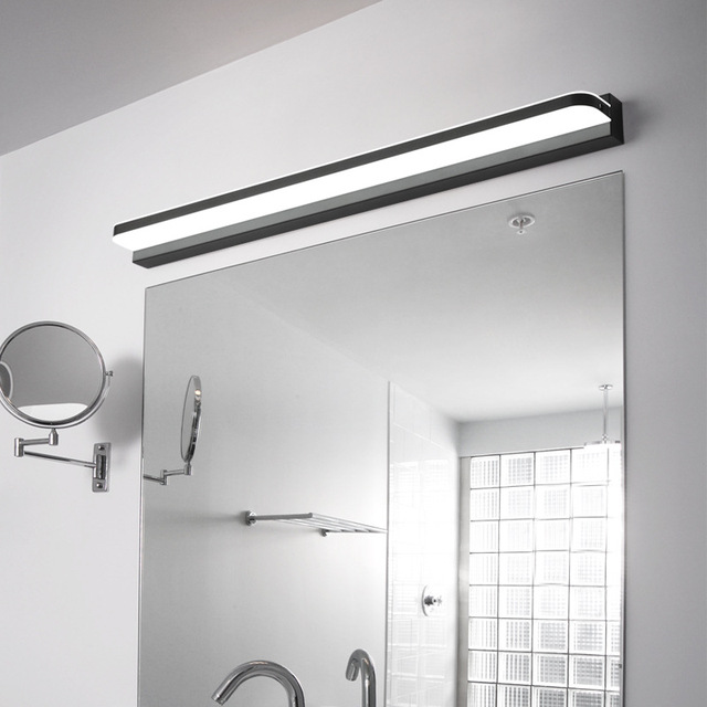 Howlighting Bathroom Waterproof Aluminum Make up Vanity Mirror Light Stainless Steel Chrome Mirror Lamp LED Mirror Light