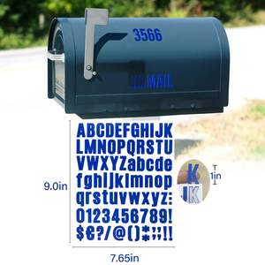 ملصقات أرقام وحروف زرقاء 810 قطعة، 10 أوراق، مقاس 1 بوصة، مقاومة للماء، لصندوق البريد والباب والنافذة والعناوين والأعمال اليدوية والحرف اليدوية - Product Image 3