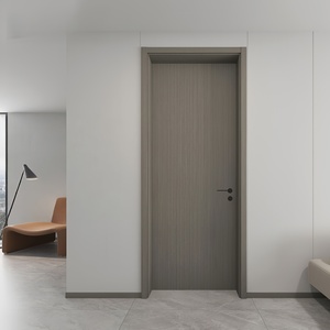 Puerta WPC de China, Impermeable e Insonorizada, para Dormitorio de Hospital, Habitación <span class=keywords><strong>Interior</strong></span>, Compuesto de Madera y Plástico PVC, con Marco de Puerta, de Fábrica - Product Image 4