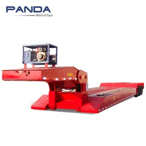 Chargeur frontal Camion Remorques <span class=keywords><strong>Semi</strong></span> <span class=keywords><strong>Tracteur</strong></span> 6x4 Utilisé Delong Low Bed Truck Trailer Parts Ltd. Steel Panda China 3 Axle 30-80ton - Product Image 1