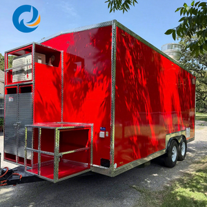 Remorque de restauration rapide mobile carrée de 17 pieds, norme américaine, entièrement équipée, construction en fibre de verre et aluminium, équipement de cuisine intégré - Product Image 1