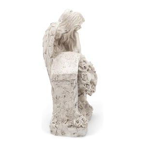 Sempre Forever Hearts Angel LED 9x7 pollici resina Outdoor Garden Bereavement Statue - Product Image 3