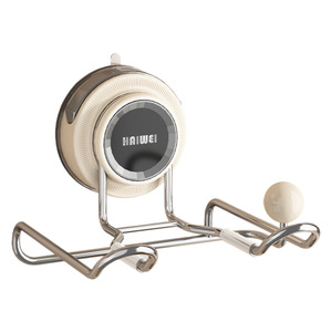 Suction Cup Hair Dryer Holder Stainless Steel Wall Mounted Bathroom Storage Rack Punch Free Chrome Finish - Product Image 5