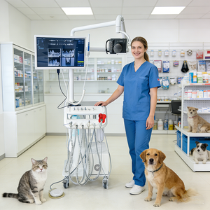 Anteeth Tıbbi Mobilya Küçük Hayvan Taşınabilir Türbin Röntgen Veteriner Diş Hekimliği Diş Ünitesi - Product Image 1