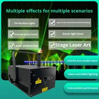 Lumière laser pleine couleur 8W 10W pour l'extérieur, animation, aurores boréales, scène, monument pour le tourisme culturel, projection laser