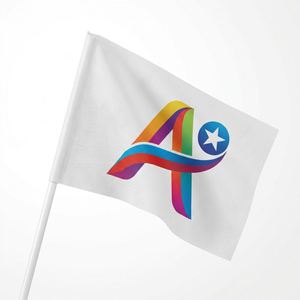 AIPAI High Quality Double Sided Custom Hand Waving <b>Flag</b> No Transparency Small Polyester Banner - Product Image 1
