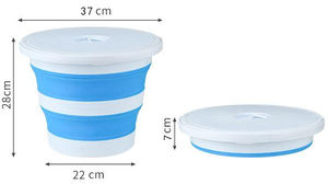 Seau en plastique pour la pêche, la plage, le nettoyage domestique, seau pliable rond, imperméable, pliable, avec couvercles - Product Image 2
