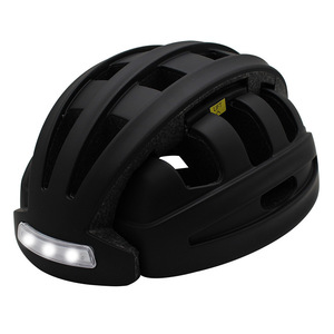 Casco de Ciclismo Plegable con Luz LED, Casco de Protección de Seguridad para Adultos para Desplazamientos Urbanos, Negro, Azul, Titanio, Plateado, Blanco - Product Image 4