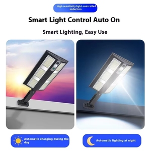 Nouveau lampadaire <span class=keywords><strong>solaire</strong></span> extérieur étanche IP65 à <span class=keywords><strong>LED</strong></span> avec batterie lithium-ion, télécommande, angle de faisceau de 120 degrés - Product Image 2