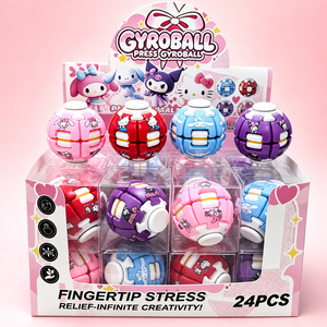 Jouet à pression avec personnage d'anime mignon, puzzle rotatif DIY, gyroscope anti-stress pour enfants, développement de l'intelligence des enfants - Product Image 4