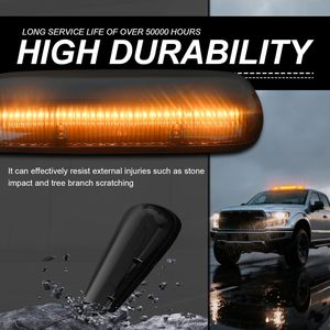 3 <span class=keywords><strong>feux</strong></span> <span class=keywords><strong>de</strong></span> gabarit LED pour cabine, lentille fumée, 30 LED, clignotants <span class=keywords><strong>de</strong></span> toit ambre, étanches 12V pour Chevrolet Silverado 2002-2007 - Product Image 4