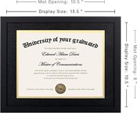 Cadre de certificat 11x14 pouces avec passe-partout 8,5x11 pouces, cadre photo en bois pour diplômes et récompenses