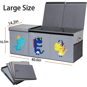 Hộp đựng đồ chơi trẻ em cỡ lớn, nhiều ngăn, gấp gọn được - Product Image 5