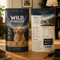 Sachets personnalisés vides pour aliments pour chiens et chats, en aluminium, avec fermeture éclair, résistants, pour emballage alimentaire